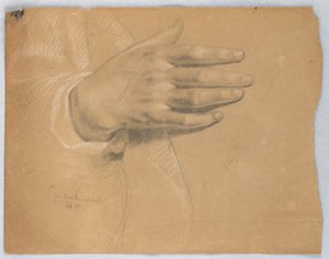 Rajz, tanulmány a "Martha Reprove"-hoz, 1855. február alkotó: Daniel Huntington