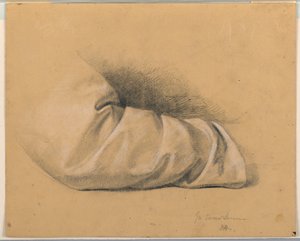 Rajz, tanulmány a "Szent leckéhez", 1844 alkotó: Daniel Huntington