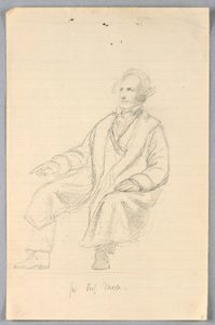 Rajz, tanulmány a "Tudományos csoporthoz", 1858 alkotó: Daniel Huntington