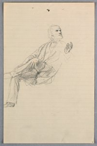 Rajz, tanulmány a "Tudományos csoporthoz", 1858 alkotó: Daniel Huntington