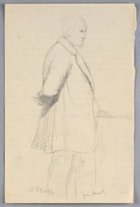 Rajz, tanulmány a "Tudományos csoporthoz", 1858 alkotó: Daniel Huntington
