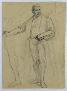 Rajz, Tanulmány a "Tiziano bemutatóhoz", 1866 alkotó: Daniel Huntington