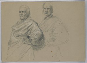 Rajz, Tanulmány a "Tiziano bemutatóhoz", 1871-72 alkotó: Daniel Huntington