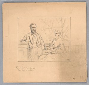 Rajz, Tanulmány a "Tiziano bemutatóhoz", 1872 alkotó: Daniel Huntington