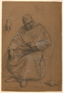 Rajz, Tanulmány a "Tiziano bemutatóhoz", 1872 alkotó: Daniel Huntington