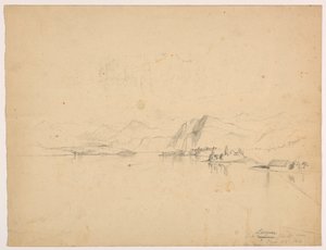 Luzerni-tó a "A hattyúból" alkotó: Daniel Huntington