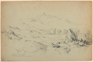 A Chocorua-hegy a Tamworth melletti dombról, a tótól délnyugatra alkotó: Daniel Huntington