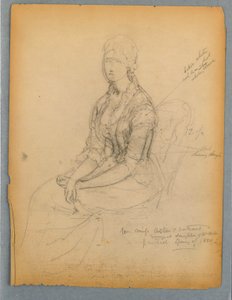 Vázlat Miss Astor portréjához alkotó: Daniel Huntington