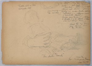 Vázlatok Marguerite Burrows portréjához, 1884. november 18 alkotó: Daniel Huntington