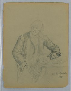 Tanulmány Albert Gallatin portréjához, ülve alkotó: Daniel Huntington