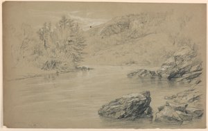 Az Androscoggin folyó Gorhamban, New Hampshire-ben alkotó: Daniel Huntington