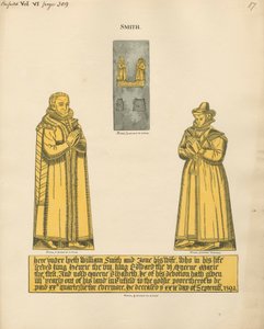 Sárgaréz tányér William és Jane Smith számára az Enfield templomból alkotó: Daniel Lysons