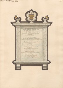 Emlékmű Jacob Augustus Blondelnek a Stepney-templomból alkotó: Daniel Lysons