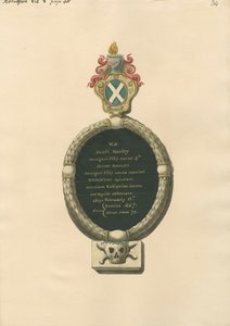Emlékmű Jacob Hawley-nak a Brentforth-templomból alkotó: Daniel Lysons