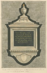 Emlékmű Nathaniel Ravener úrnak a Greenford templomból alkotó: Daniel Lysons