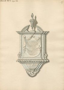 Emlékmű Richard és Thomas Carey számára a Chiswick-templomból alkotó: Daniel Lysons