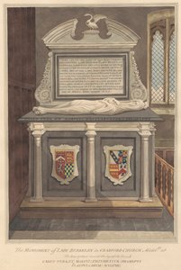 Lady Elizabeth Berkeley sírja a Cranford templomból alkotó: Daniel Lysons