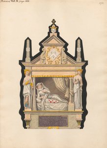 Azonosítatlan anya és csecsemő gyermek sírja a Pancras-templomból alkotó: Daniel Lysons