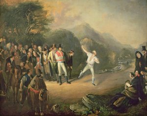 Bowling-mérkőzés Castlemaryben, Cloyne, 1847 alkotó: Daniel MacDonald