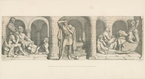 Harold és a szászok a Beaurain kastélyban vannak, Montreuil közelében alkotó: Daniel Maclise