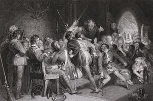 Glennaquoich csarnoka – egy felvidéki lakoma, P. Lightfoot metszete, Sir Walter Scott (1771-1832) Waverly című művéből alkotó: Daniel Maclise