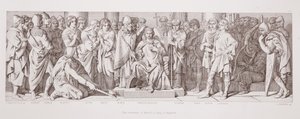 Harold angol királlyá koronázása „A normann hódítás története” című művéből, L. Gruner metszete, 1866 alkotó: Daniel Maclise
