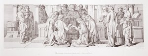 Harold házassága Aldyth-tal, Edwin és Morcar nővérével, „A normann hódítás története” című művéből, L. Gruner vésette, 1866 alkotó: Daniel Maclise