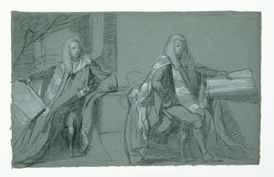 Tanulmány William Murraynek, Mansfield első grófjának, 1782-1783 (grafit és fekete-fehér kréta kék-szürke papíron) alkotó: Daniel Mytens