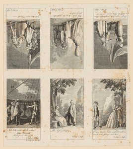 1–3. és 10–12. oldal Shakespeare „A vihar” című művéhez alkotó: Daniel Nikolaus Chodowiecki