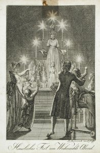 Illusztráció a „Lang’s Almanac for 1799” című kiadványhoz alkotó: Daniel Nikolaus Chodowiecki