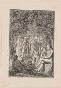 Címlapmetszet Becker „Taschenbuch [...] für 1796” című művéhez alkotó: Daniel Nikolaus Chodowiecki