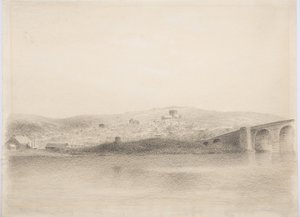 Hexham, 1916 körül (szén papíron) alkotó: Daniel Oliver