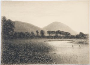 Yeavering Bell, Northumberland, 1916 körül (ceruza és WC papíron)