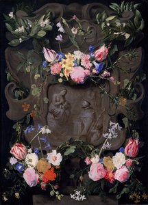 Szent Bernát csodája virágfüzérben, 1645-1655