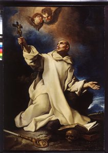 Szent Brúnó imádkozik