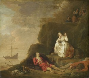 Theagenes és Chariclea, 1625-1640 körül (olaj, tábla) alkotó: Daniel Thivart