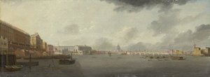 Kilátás a Temzére keletre nézve az Adelphivel, a Somerset-házzal és a Szent Pál-székesegyházzal, 1806 körül