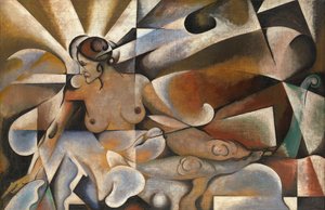 Kubista nő, Baranov-Rossine, Vladimir Davidovich (1888-1942). Olaj, vászon, c. 1920. Mérete: 101x153,5 cm. Magángyűjtemény
