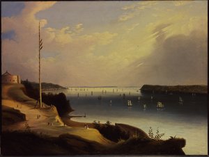 New York-i kikötő, 1835 körül alkotó: Daniel Wadsworth