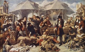 Nagy Péter a londoni Deptford Dockyardban alkotó: Daniel after Maclise