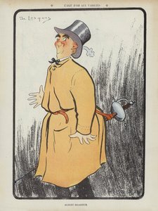Albert Brasseur francia humorista és operetténekes. Illusztráció Le Rire