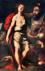 Dávid, az Óriás Góliát győztese kézben tartja a fejét Daniele Crespi (1598-1630) festménye 1623 Palazzo Borromeo, Isola Bella, Stresa Olaszország