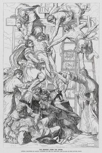 A keresztről való leszállás (metszet) alkotó: Daniele da Volterra (1509 66) (after)