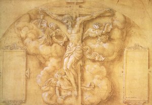 A keresztre feszítés, 1547 (papíron fehérrel magasított ceruza)