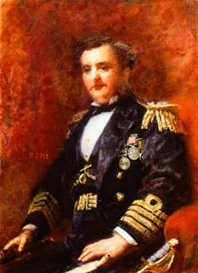 Mervyn Medlycott admirális portréja, Daniele Ranzoni, olaj, vászon
