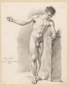 Álló férfi akt, elölről nézve (1. díj 1818) alkotó: Daniël Batavus Voorman