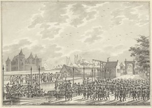 Amszterdam fegyveres polgárainak érkezése Muidenbe, 1787