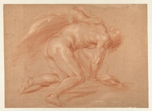 Térdelő férfi akt alkotó: Daniël Mijtens (II) (attributed to)