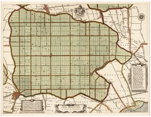 Beemsterlants Caerte, Beemster történelmi térképe, Hollandia alkotó: Daniël van Breen