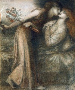 Dante álma Beatrice halálának napján (Io sono in pace) – Dessin de Dante Gabriel Rossetti (1828-1882) alkotó: Dante Gabriel Charles Rossetti